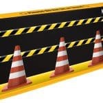 Divider Wall Section with Traffic Cone Graphic