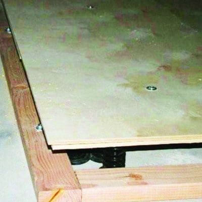 Spring floor for gymnastics