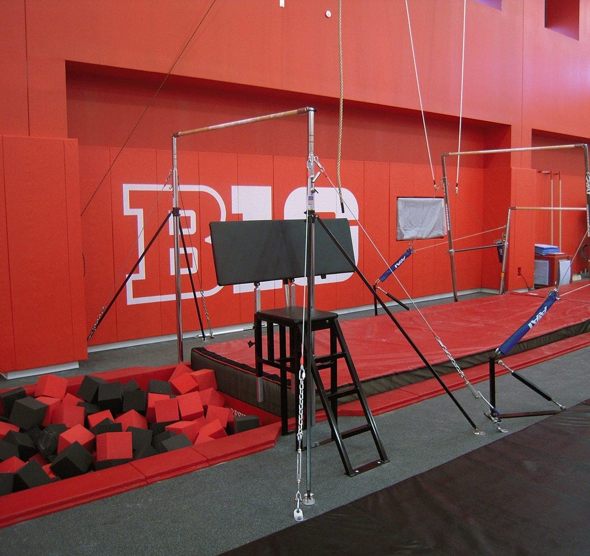 Rutgers University high bars gymnastics