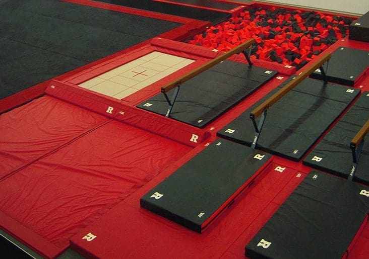 Rutgers gymnastics trampoline area