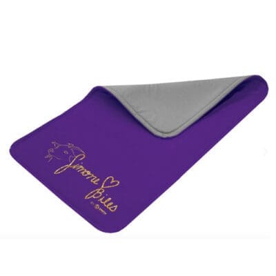 Simone Biles GOAT mat - purple kids gym mat with grey bottom