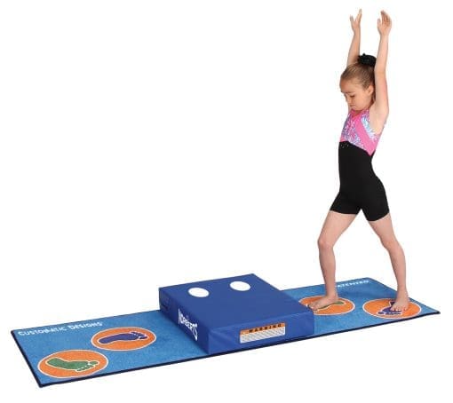 Preschool Cartwheel Carpet Mat and Raised Block Combo
