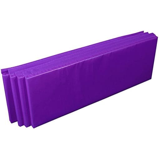 Purple Tumbl Trak Padded Skirts for gymnastics training tracks